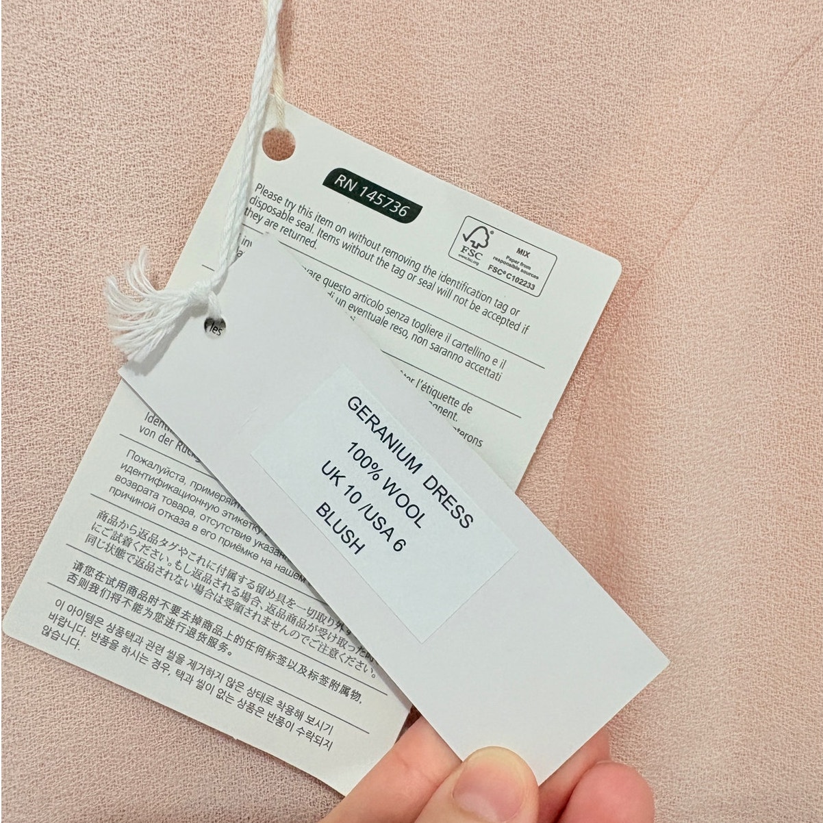 Nwt Goat Baby Pink Wool Dress Geranium Career Work Preppy Jackie O — image 5 of 7